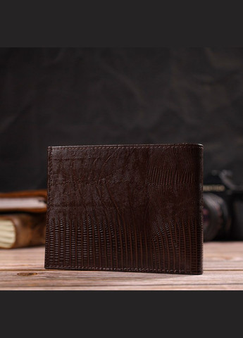 Удобное мужское портмоне из натуральной фактурной кожи 21869 Коричневый Canpellini (331911176)