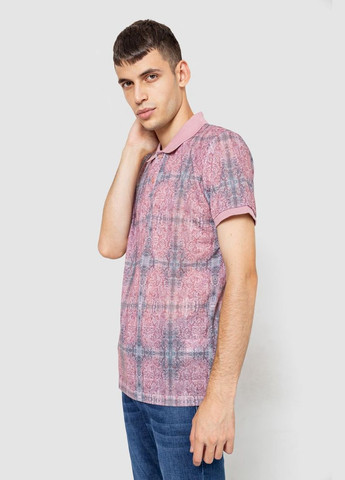 Пудровая футболка-поло мужское с принтом для мужчин Ager