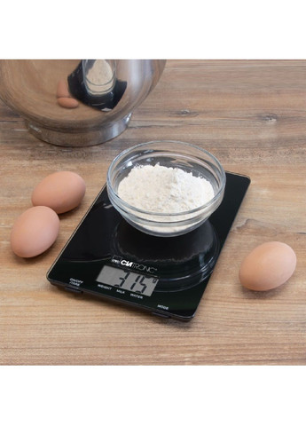 Весы электронные цифровые кухонные с дисплеем функцией тарирования индикатором низкого заряда батареи (478224-Prob) Черные Unbranded (303260253)