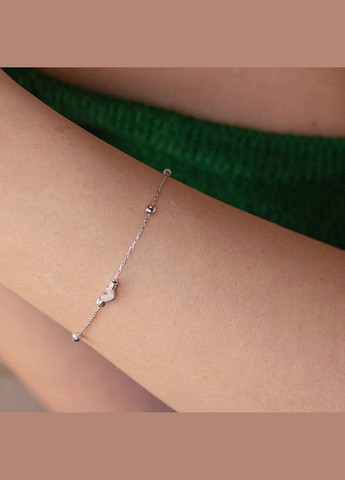 Браслет Сердечко у білому золоті б05085 20 20 Oniks (264022571)