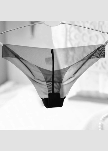 Жіночі тоненькі прозорі трусики-тонг чорні One size No Brand (322872446)