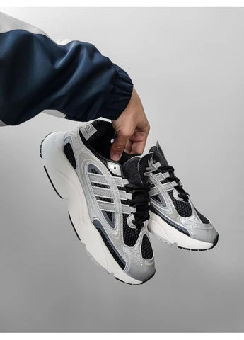 Чорні кросівки чоловічі adidas ozmillen silver/black адідас озмілен чорні демісезон No Brand