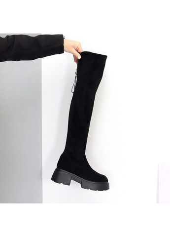 Черные осенние ботфорты amira No Brand