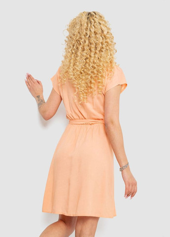 Персиковое кэжуал платье однотонное Ager