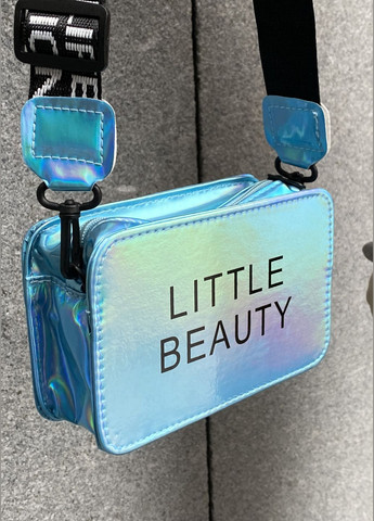 Женская детская голографическая сумка кросс-боди через плечо LITTLE BEAUTY голубая синяя No Brand (285794904)