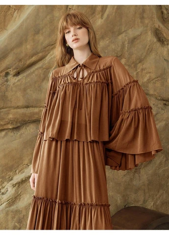 Коричнева блуза SHEIN