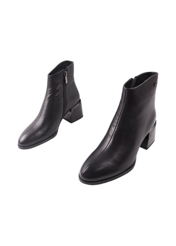 Черные ботильоны женские черные натуральная кожа Geronea 1024-24DH