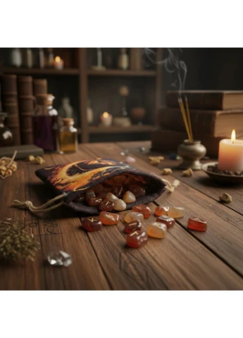 Руны из натурального сердолика ручной работы Elder Futhark | Подарочный мешочек No Brand (381113753)