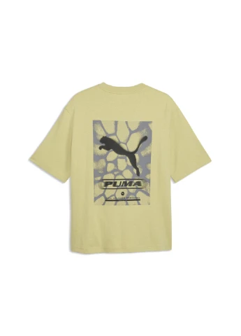 Зеленая футболка sport boxy street graphic tee men Puma