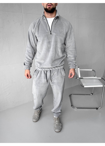 Зимовий чоловічий костюм Ran фліс полар світло-сірий No Brand (365686030)