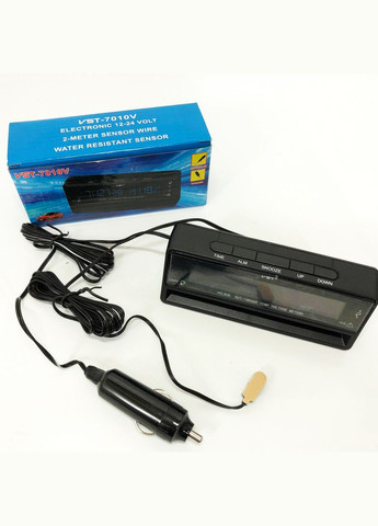 Автомобильные часы с термометром и CM-928 вольтметром 7010V VST (352769508)