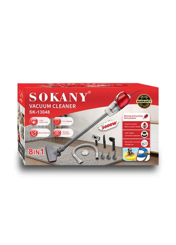 Пылесос ручной проводной с НЕРА-фильтром 3600Вт Sokany SK-13048 Красный No Brand (345701959)