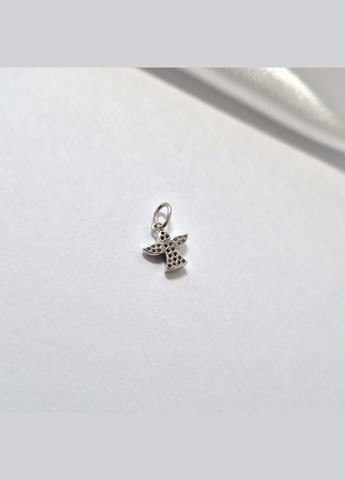 Серебряная подвеска кулон Ангел в Белых камнях серебро 925 пробы Родированное п2ф/1005 0.80г No Brand (306741562)