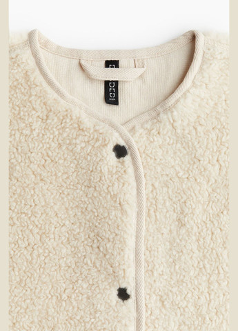 Бежева демісезонна куртка зі штучного хутра весняно-осіння H&M