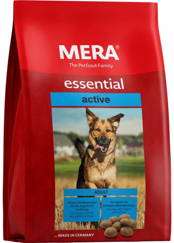 Сухий корм для собак essential Active з високими енергетичними потребами 12.5 кг (4025877615504) Mera (316630174)