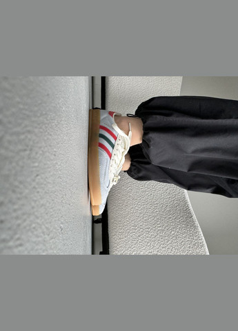 Сірі Осінні кросівки чоловічі і жіночі adidas gazelle gray red green | адідас газель сірі червоні зелені No Brand