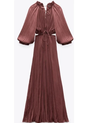 Рожево-коричнева сукня Zara