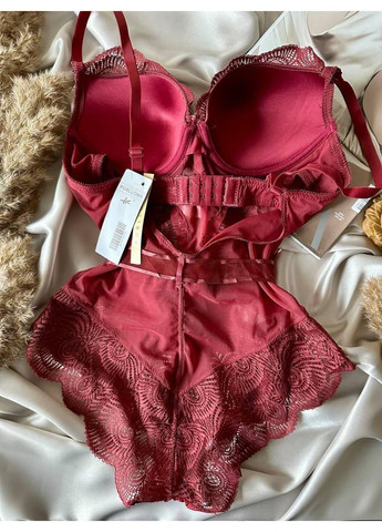 Жіноча нижня білизна, мереживне боді, бордо Porlloma (303422218)