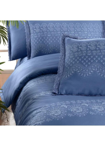 Постельное белье Perry mavi 300ТС делюкс сатин евро Sarev (368828252)