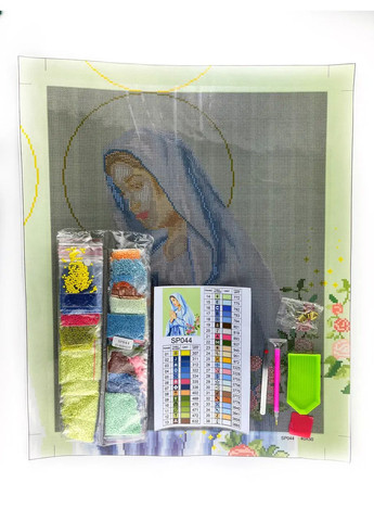 Алмазна мозаїка Ікона Молитва Божої Матері 40х50 см SP044 ColorArt (285719822)