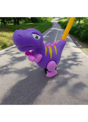 Каталка дитяча "Динозавр", з ручкою (фіолетовий) (259458) MIC (362209554)