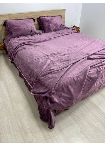 Велюрова постільна білизна Моніка двоспальна 180х200 виноград Koloco (367729580)