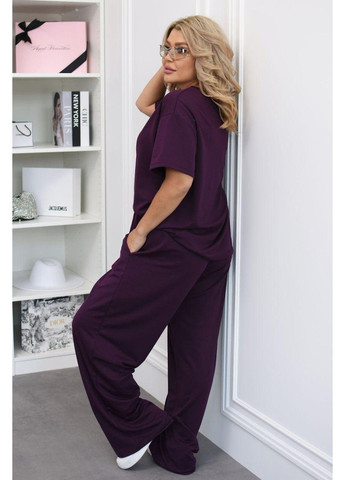 Весенне летний прогулочный костюм, с футболкой и брюками Мод ЭЛТ-8885, бургунди, 58-60 No Brand (355469817)