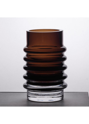 Ваза для цветов стеклянная в винтажном стиле 18 см Черный Flower Season (360456814)