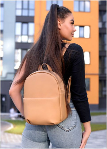 Женский городской классический рюкзак Бежевый (6690221029) Sambag (360965800)