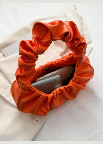 Жіноча сумка 6072 багет помаранчева No Brand (303323045)