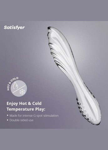 Скляний фалоімітатор Dazzling Crystal 1 Transparent прозорий Satisfyer (347315097)