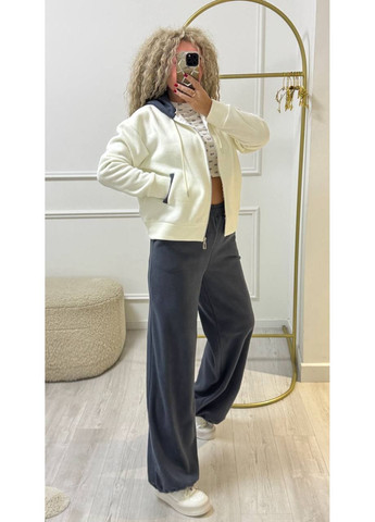 Костюм женский теплый флисовый брюки на затяжках и кофта No Brand (367737113)