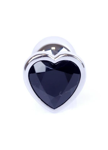 Анальна пробка - Jewellery Silver Heart Plug Black Boss Series (383071267)