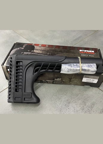 Приклад SSR-25 з регульованою щокою та потиличником для М16. Колір чорний (fx-ssr25) FAB Defense (362601486)