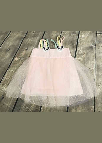 Комбинированное летнее платье панда розовая 1189, размер 85 No Brand (303612429)