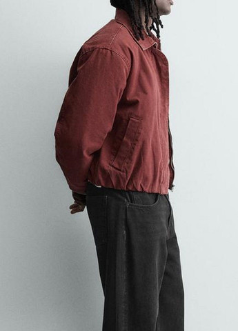 Бордова демісезонна куртка Zara