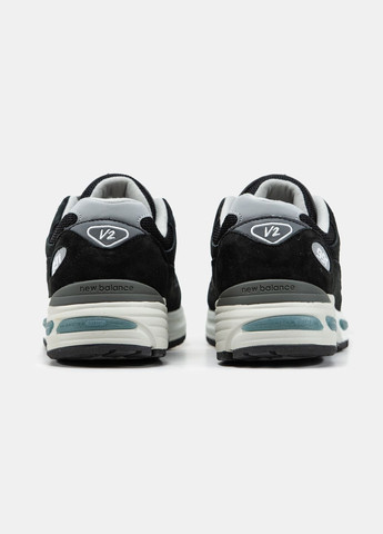 Чорні всесезон кросівки чоловічі new balance 991v2 black | нью беланс 991в2 чорні No Brand