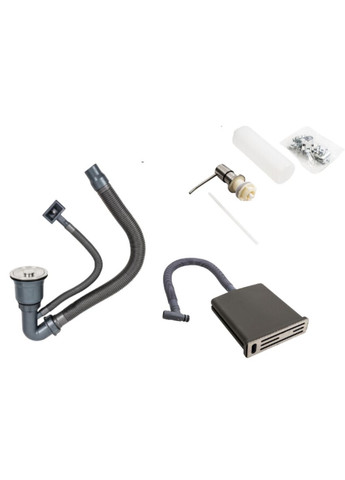 Кухонна мийка нержавійка 60х50 Handmade з підставкою для ножів (сифон круглий, 3,0/0,8) Platinum (336938391)