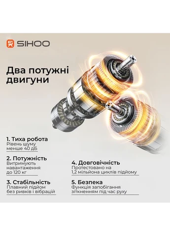 Комп’ютерний стіл з електрорегулюванням висоти D07 1.6m Maple/White Sihoo (389097032)
