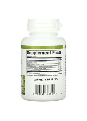 Сон и расслабление с валерианой и хмелем, Sleep Relax with Valerian&Hops, 90 капсул Natural Factors (330626574)