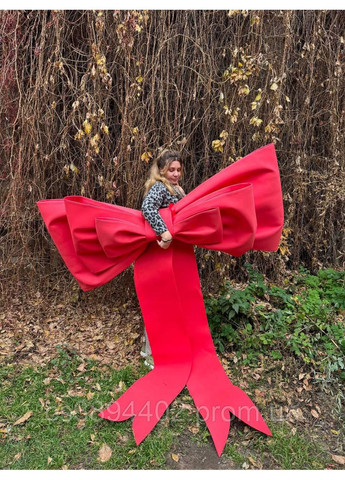 Большой декоративный бант из фоамирана для фасада, фотозоны и украшения праздника, новогодний уличный декор. No Brand (370382421)