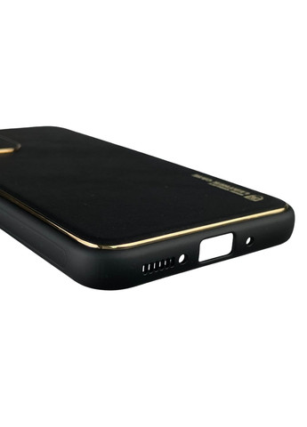 Чехол для Galaxy A54 5G (SM-A546E) кожаный с золотой окантовкой на самсунг а54 5г чёрный Samsung (366021973)