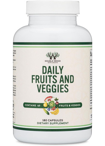 Щоденні фрукти та овочі Daily Fruits and Veggies 180 caps Double Wood Supplements (291166669)