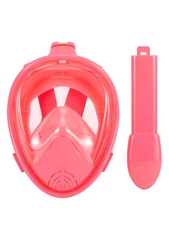 Дитяча маска для плавання + ласти (комплект від 3 до 10 років) Повнолицева панорамна (X/S) Рожева Ласти VelaSport S Free Breath (272798758)