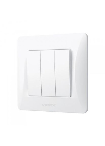 Выключатель трехклавишный белый BINERA Videx (366298434)