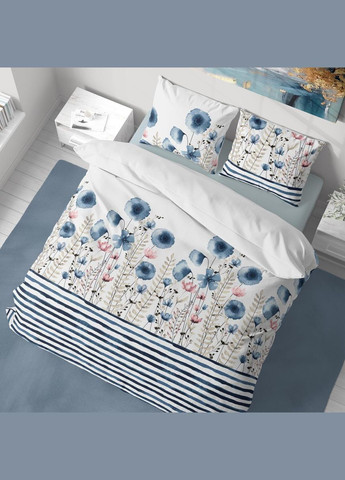 Постільна білизна " ", Бязь, Світло-сіра з Блакитною, Полторопальний,B-1142 Lelit (308071851)