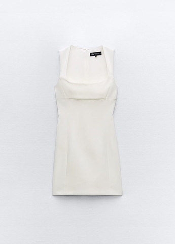 Білий святковий сукня Zara однотонна