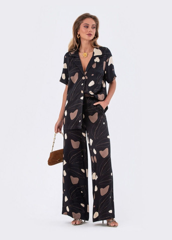 брючний костюм чорного кольору з принтом Dressa (297949183)