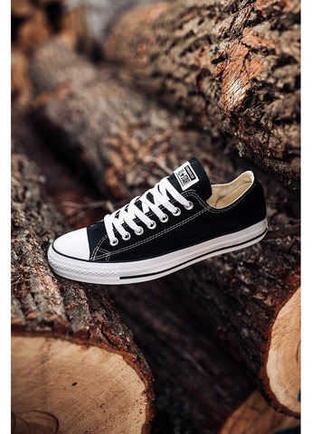 КЕДИ ЖІНОЧІ CONVERSE LOW BLACK WHITE BLACK LINE КОНВЕРС No Brand чорні демісезони (367167538)