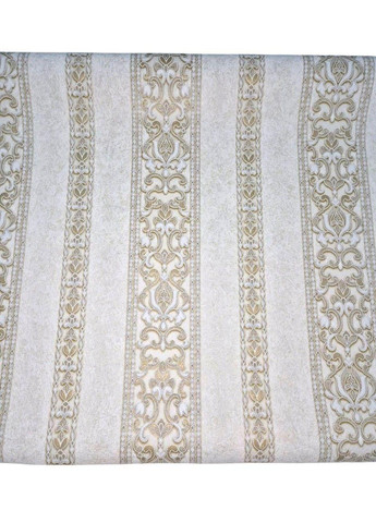 Обои виниловые флизелиновые 10.05×1.06м Славянские 3735-05, бежевые в спальню, коридор, зал, гостиную, комнату Слов'янські шпалери (340275357)